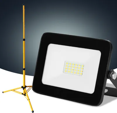Produktbild von Jayseuw 20W LED Baustrahler Fluter Stativ Flutlicht Scheinwerfer Außenstrahler Arbeitsleuchte Bauscheinwerfer IP66 Wasserdicht Kaltweiß