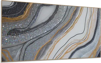 Produktbild von Abstrakte Wellen Mit Glitzer – Selbstklebende Fliesen – Wandverkleidung – Wandpaneel – PVC Fliesen – Vinylflisen – PCV Flisen – Selbstklebend – Wanddeko – 120 x 60 cm