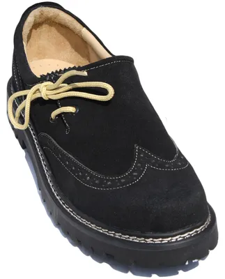Produktbild von Haferlschuhe Trachtenschuhe Brogue Original-Handmachart, Schuhgröße:41, Farbe:Schwarz