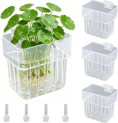 Productafbeelding van Famanu set voor aquariumbodem, transparant kunststof, 8 x 8 x 5,7 cm