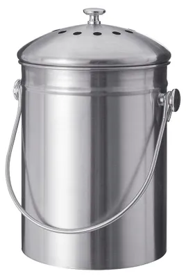 Produktbild von Karl Weis Biomüll-Abfalleimer 4,5 Liter, mit Kohlefilter, Edelstahl
