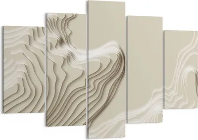 Produktbild von Bild auf Leinwand - Leinwandbild - 5 Teile - Dreidimensional cremig strukturell - 150x100cm Wand Bild Wanddeko Wandbilder Leinwanddruck Bilder Wanddekoration Leinwand bilder EA150x100-4648