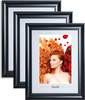 Produktbild von 2er 3er 5er Lifestyle Plexi Foto Rahmen Collage Wanddeko Poster 40D - Farbe: 3er Pack Schwarz | Format: 21x29,7