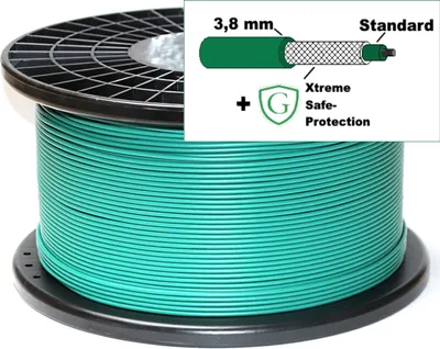 Immagine prodotto di Cavo di sicurezza Genisys compatibile con LANDROID di WORX + guaina XTREME SAFE-PROTECTION - filo di protezione perimetrale per tosaerba robot - avvolgicavo - Ø3,8 mm, lunghezza:250 m