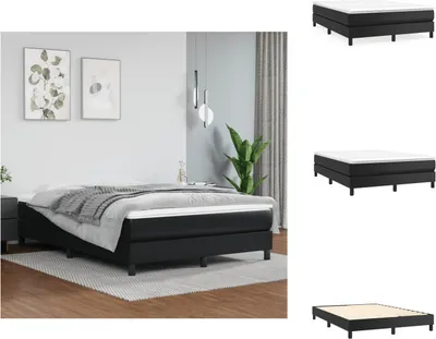 Immagine prodotto di vidaXL Letto a molle insacchettate nero 140x190 cm in Pelle finta - Letti & strutture letto