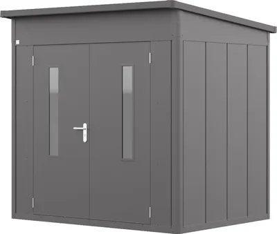 Produktbild von GFP PrimeyardGerätehaus Metall Gartenhaus 228x180x231 cm Geräteschuppen Pultdach anthrazit