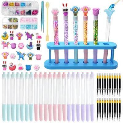 Image de Kit de fabrication de stylos : 20 stylos + 72 accessoires, pour enfants à partir de 6 ans