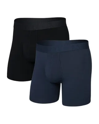 Immagine prodotto di Boxer da uomo SAXX, confezione da 2, DropTemp Cooling Cotone – Misto cotone rinfrescante con BallPark Pouch™ – Blu scuro / Nero – Taglia M