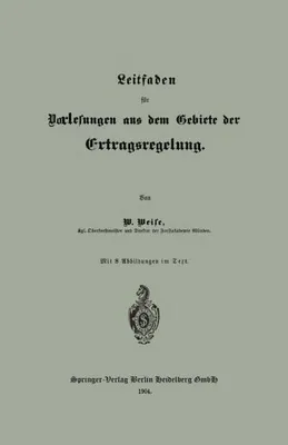 Zdjęcie produktu dla Leitfaden für Vorlesungen aus dem Gebiete der Ertragsregelung