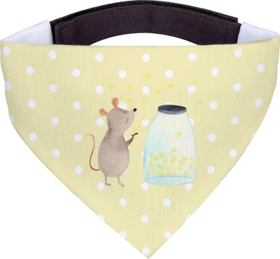 Produktbild von Mr. & Mrs. Panda Bandana Maus Sterne - Gelb Pastell - Geschenk, Halstuch Für Hunde, Geburt, Hundehalstuch, Dreieckstuch, Geburtstag, Träume, Lustige Sprüche, Hund
