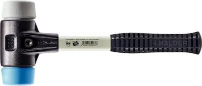 Produktbild von HALDER SIMPLEX TPE Weich / TPE Mittelhammer mit verstärktem Tempergussgehäuse und Glasfaserstiel - D=50 mm - 3713.050