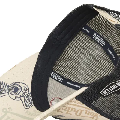 Produktbild von Von Dutch Originals Trucker Cap - CALIFORNIA ALLOVER Mesh Creme