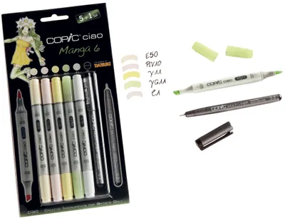 Produktbild von COPIC Hobbymarker ciao 5+1 Set Manga 6