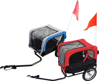 Produktbild von Fahrradanhänger 2 in 1 Anhänger Jogger Hundeanhänger Hunde Transport Red Loon, Farbe:Blau