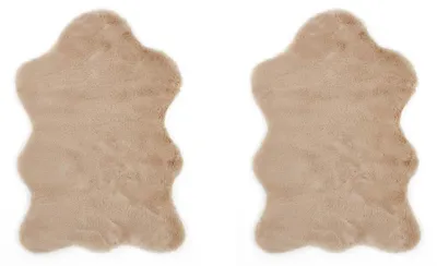Productafbeelding van Fluffy Faux Fur Vloerkleed voor de Slaapkamer Set van 2