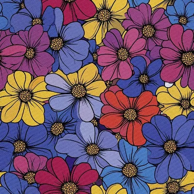 Image de OUTDOOR DÉCORDS OXFORD - motif fleurs multicolores | DX18054