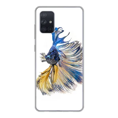 Produktbild von MuchoWow® Handyhülle Schutzhülle Hülle für Samsung Galaxy A51 Fisch - Schwanz - Blau Silikon Softcase Handy Hülle - Schutzabdeckung