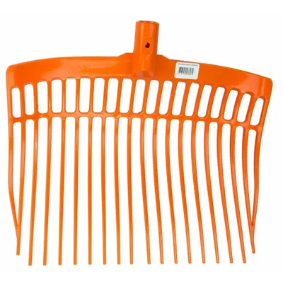 Obrázek produktu pro Vidle na hnůj plastové oranžové bez násady