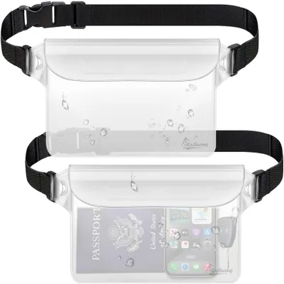 Produktbild von wasserdichte Bauchtasche IPX8 30m, Dry Bag mit Touchscreen, schwimmfähig, Dreifach-Reißverschluss, für Schwimmen, Strand & Wassersport