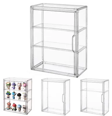 Image de Omgoods - Vitrine en verre avec porte, idéale pour les objets de collection