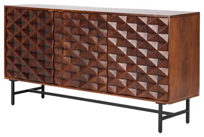 Produktbild von home24 Massives Sideboard - Akazie / Schwarz