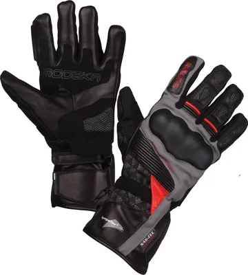 Productafbeelding van Modeka Panamericana dames motorhandschoenen, zwart/rood, maat M