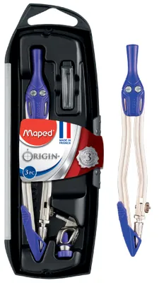 Image de Maped Boîte à compas Origin, 3 pièces, couleurs assorties