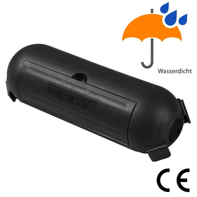 Produktbild von ORSEM Kabelbox IP44 Steckerschutzbox Schuko Verlängerungskabel Outdoor Sicherheitsbox für Regenschutz Garten Camping SafeBox Schutzkapsel Schwarz