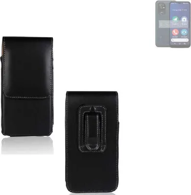 Produktbild von K-S-Trade Gürteltasche kompatibel mit Doro 8200 Schutz Hülle Handy Hülle mit Magnetverschluss Holster in schwarz