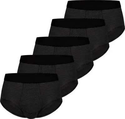 Produktbild von ESGE 5er Pack - Feinripp Ringel Slip / Unterhose Sportliche Wäsche für den Alltag, Feinripp Slip mit Eingriff, Pflegeleicht, formbeständig und strapazierfähig