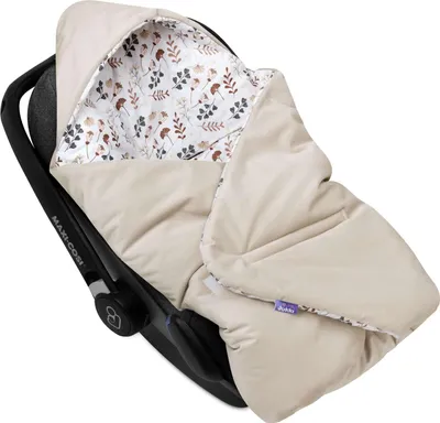 Produktbild von Boho Garden & Ecru Velvet Decke für Kindersitz