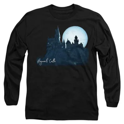 Produktbild von Harry Potter - "Hogwarts" T-Shirt für Herren/Damen Uni, Langärmlig TV41813 (S) (Schwarz), KI-generiertes Bild