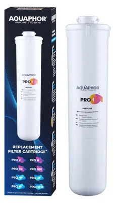Produktbild von AQUAPHOR PRO 1 Wasserfilter 2in1 Trinkwasserfilter mit Aktivkohlefilter gegen Chlor, Pestizide, Schwermetalle, Bakterien und organische Verunreinigungen bis 3 Mikron
