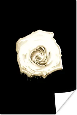 Produktbild von MuchoWow® Poster Blume - Weiß - Rose 120x180 cm - Kunstposter