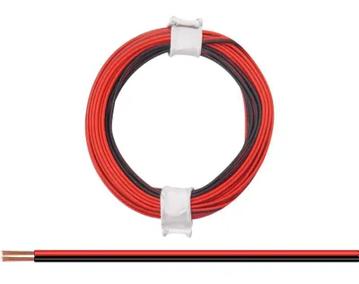 Image de Câble double 0,08 mm² / 5 m rouge-noir