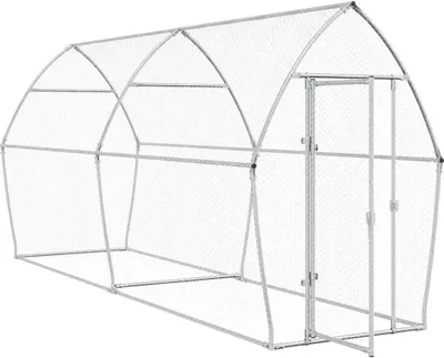 Obrázek produktu pro vidaXL Klec pro kuřata stříbrná 400x105x182 cm Pozinkovaná ocel