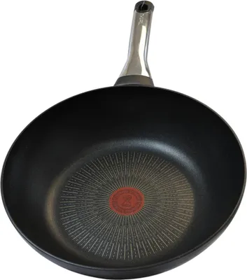Produktbild von Tefal Excellence Wokpfanne 28 cm, Induktion, Kratzfeste Antihaft, Thermo-Signal, Schwarz