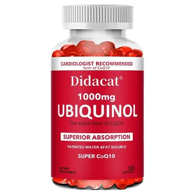 Obrázek produktu pro Ubiquinol Koenzym Q10 1000 mg (120 kapslí) doplněk stravy, srdce, krevní oběh, krevní tlak, zdraví srdce, energie, vytrvalost, imunitní systém