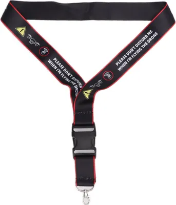 Produktbild von Hängender Haltergurt Fernbedienung Sicherheitswarnhalsband für FPV Phantom 3/4Schwarz Rot