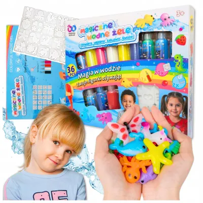 Produktbild von GEL-Knetmasse, 13 Farben, 3D-Figuren-Bastelset, 36-teilig