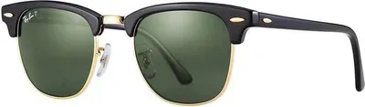 Produktbild von Ray-Ban CLUBMASTER CLASSIC, Erwachsener, Uni, Quadratisch, Schwarz, Polarisierte Linse, Azetat