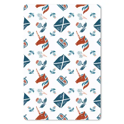 Produktbild von MuchoWow® Mauspad Mousepad Schottland - Muster - Einhorn 18x27 cm - Mousepads - Maus Mat - Pad - Mausunterlage