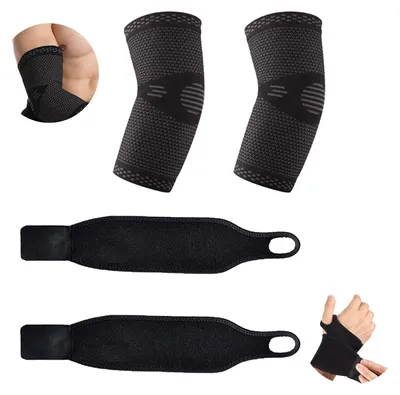 Produktbild von Handgelenkbandage und Ellenbogenbandage, Set von 2 für Sportschutz