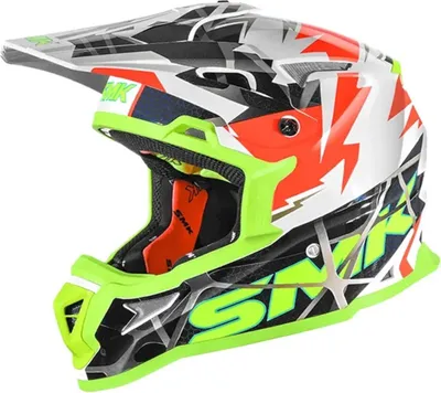 Zdjęcie produktu dla Kask motocrossowy SMK Allterra Fulmine N, biały/żółty, L (59)