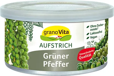 Produktbild von granoVita Veganer Brotaufstrich Grüner Pfeffer, vegan