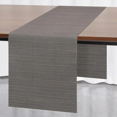 Produktbild von Tischläufer aus PVC Modern 30x240 cm Hitzebeständig Grau
