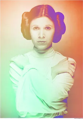 Produktbild von Disney Poster Star Wars Leia Orange und Grün - 611657 - 30 x 40 cm