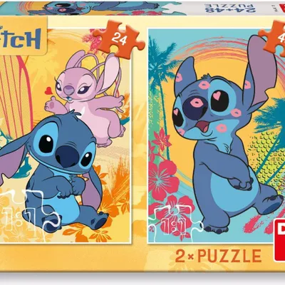 Immagine prodotto di Dino Puzzle Stitch innamorato 24+48 pezzi