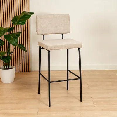 Produktbild von Bronx71 Barhocker Espen recycelter Stoff beige 64 - 77 cm