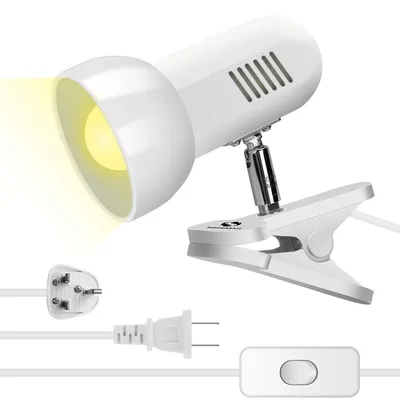 Klemmleuchte mit 360° Rotation, Clip-Lampe, Weiß